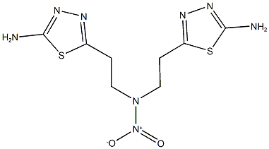 2-amino-5-(2-{1-[2-(5-amino-1,3,4-thiadiazol-2-yl)ethyl]-2-hydroxy-2-oxidohydrazino}ethyl)-1,3,4-thiadiazole|
