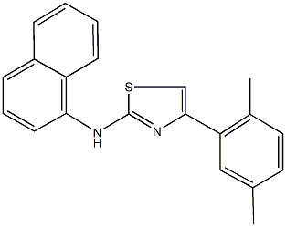 N-[4-(2,5-dimethylphenyl)-1,3-thiazol-2-yl]-N-(1-naphthyl)amine Structure