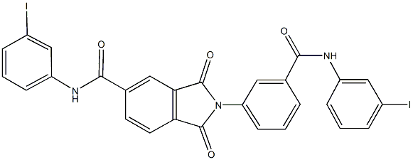 2-{3-[(3-iodoanilino)carbonyl]phenyl}-N-(3-iodophenyl)-1,3-dioxo-5-isoindolinecarboxamide Structure