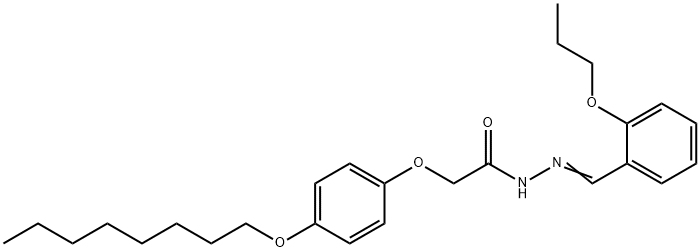 2-[4-(octyloxy)phenoxy]-N'-(2-propoxybenzylidene)acetohydrazide Structure