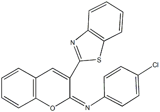 N-[3-(1,3-benzothiazol-2-yl)-2H-chromen-2-ylidene]-N-(4-chlorophenyl)amine Structure