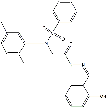 N-(2,5-dimethylphenyl)-N-(2-{2-[1-(2-hydroxyphenyl)ethylidene]hydrazino}-2-oxoethyl)benzenesulfonamide Structure