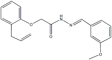 2-(2-allylphenoxy)-N'-(3-methoxybenzylidene)acetohydrazide 化学構造式
