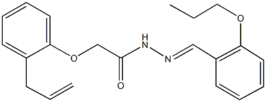 2-(2-allylphenoxy)-N'-(2-propoxybenzylidene)acetohydrazide Structure