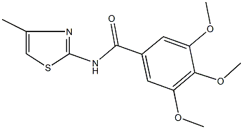 3,4,5-trimethoxy-N-(4-methyl-1,3-thiazol-2-yl)benzamide Structure