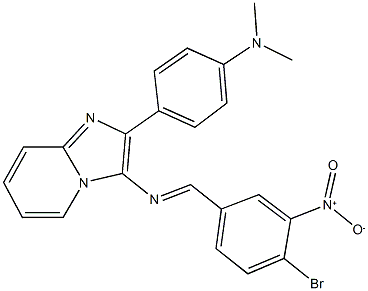 3-({4-bromo-3-nitrobenzylidene}amino)-2-[4-(dimethylamino)phenyl]imidazo[1,2-a]pyridine Structure