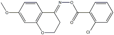 7-methoxy-2,3-dihydro-4H-chromen-4-one O-(2-chlorobenzoyl)oxime Structure