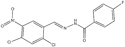 N'-{2,4-dichloro-5-nitrobenzylidene}-4-fluorobenzohydrazide,339220-11-0,结构式