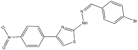 4-bromobenzaldehyde (4-{4-nitrophenyl}-1,3-thiazol-2-yl)hydrazone,339223-06-2,结构式