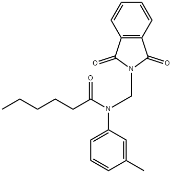 N-[(1,3-dioxo-1,3-dihydro-2H-isoindol-2-yl)methyl]-N-(3-methylphenyl)hexanamide 结构式
