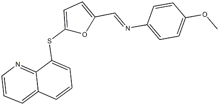 N-(4-methoxyphenyl)-N-{[5-(8-quinolinylsulfanyl)-2-furyl]methylene}amine,339224-03-2,结构式