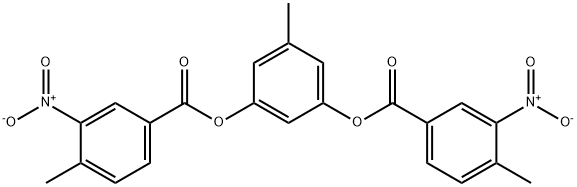 3-({3-nitro-4-methylbenzoyl}oxy)-5-methylphenyl 3-nitro-4-methylbenzoate Structure