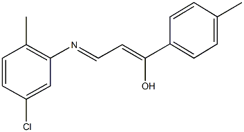 3-[(5-chloro-2-methylphenyl)imino]-1-(4-methylphenyl)-1-propen-1-ol 结构式