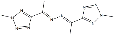 1-(2-methyl-2H-tetraazol-5-yl)ethanone [1-(2-methyl-2H-tetraazol-5-yl)ethylidene]hydrazone 化学構造式