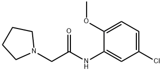 N-(5-chloro-2-methoxyphenyl)-2-(1-pyrrolidinyl)acetamide Structure