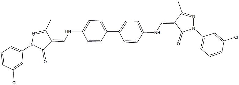 339242-74-9 2-(3-chlorophenyl)-4-({[4'-({[1-(3-chlorophenyl)-3-methyl-5-oxo-1,5-dihydro-4H-pyrazol-4-ylidene]methyl}amino)[1,1'-biphenyl]-4-yl]amino}methylene)-5-methyl-2,4-dihydro-3H-pyrazol-3-one