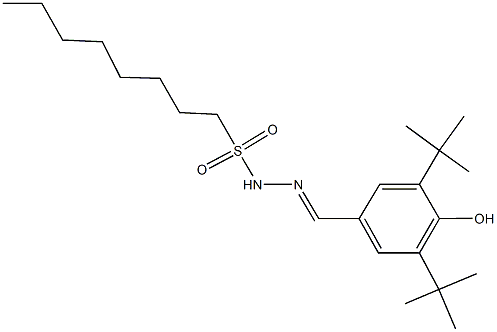 N'-(3,5-ditert-butyl-4-hydroxybenzylidene)-1-octanesulfonohydrazide,339243-87-7,结构式