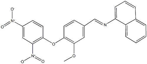 N-[4-(2,4-dinitrophenoxy)-3-methoxybenzylidene]-1-naphthalenamine Structure