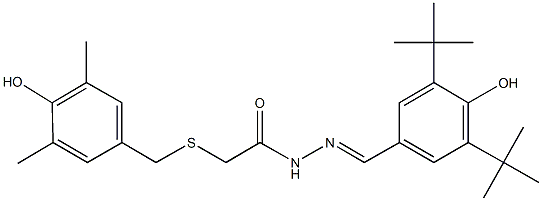 339244-76-7 N'-(3,5-ditert-butyl-4-hydroxybenzylidene)-2-[(4-hydroxy-3,5-dimethylbenzyl)sulfanyl]acetohydrazide