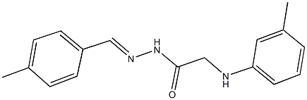 N'-(4-methylbenzylidene)-2-(3-toluidino)acetohydrazide Structure