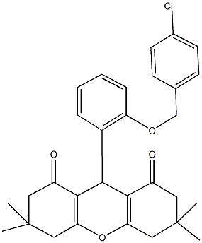 9-{2-[(4-chlorobenzyl)oxy]phenyl}-3,3,6,6-tetramethyl-3,4,5,6,7,9-hexahydro-1H-xanthene-1,8(2H)-dione|