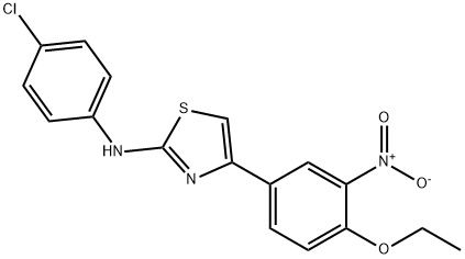 2-(4-chloroanilino)-4-{4-ethoxy-3-nitrophenyl}-1,3-thiazole,339284-89-8,结构式