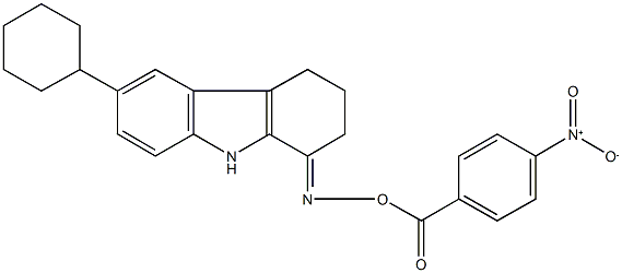 6-cyclohexyl-2,3,4,9-tetrahydro-1H-carbazol-1-one O-{4-nitrobenzoyl}oxime 结构式