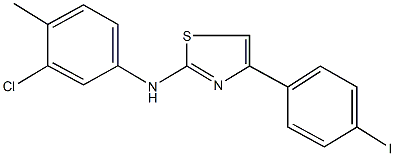 N-(3-chloro-4-methylphenyl)-4-(4-iodophenyl)-1,3-thiazol-2-amine Struktur
