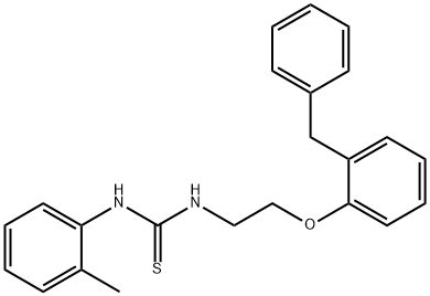 N-[2-(2-benzylphenoxy)ethyl]-N'-(2-methylphenyl)thiourea Struktur