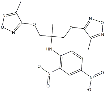 3-{2-{2,4-bisnitroanilino}-2-methyl-3-[(4-methyl-1,2,5-oxadiazol-3-yl)oxy]propoxy}-4-methyl-1,2,5-oxadiazole Structure