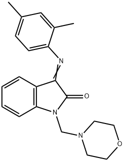 3-[(2,4-dimethylphenyl)imino]-1-(4-morpholinylmethyl)-1,3-dihydro-2H-indol-2-one Structure