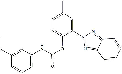 2-(2H-1,2,3-benzotriazol-2-yl)-4-methylphenyl 3-ethylphenylcarbamate Structure
