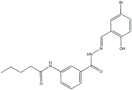 339302-26-0 N-(3-{[2-(5-bromo-2-hydroxybenzylidene)hydrazino]carbonyl}phenyl)pentanamide