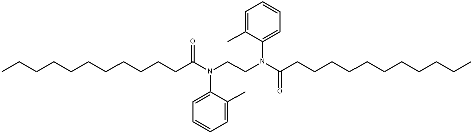 N-[2-(dodecanoyl-2-methylanilino)ethyl]-N-(2-methylphenyl)dodecanamide Struktur