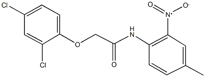 2-(2,4-dichlorophenoxy)-N-{2-nitro-4-methylphenyl}acetamide 化学構造式