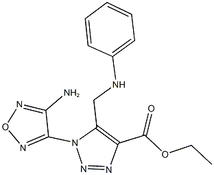 ethyl 1-(4-amino-1,2,5-oxadiazol-3-yl)-5-(anilinomethyl)-1H-1,2,3-triazole-4-carboxylate Structure