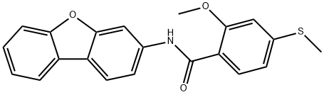 N-dibenzo[b,d]furan-3-yl-2-methoxy-4-(methylsulfanyl)benzamide Structure