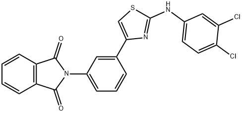2-{3-[2-(3,4-dichloroanilino)-1,3-thiazol-4-yl]phenyl}-1H-isoindole-1,3(2H)-dione Structure