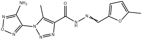 1-(4-amino-1,2,5-oxadiazol-3-yl)-5-methyl-N'-[(5-methyl-2-furyl)methylene]-1H-1,2,3-triazole-4-carbohydrazide,339317-89-4,结构式