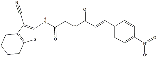 2-[(3-cyano-4,5,6,7-tetrahydro-1-benzothien-2-yl)amino]-2-oxoethyl 3-{4-nitrophenyl}acrylate Structure