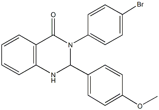 3-(4-bromophenyl)-2-(4-methoxyphenyl)-2,3-dihydro-4(1H)-quinazolinone Structure