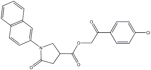 2-(4-chlorophenyl)-2-oxoethyl 1-(2-naphthyl)-5-oxo-3-pyrrolidinecarboxylate|