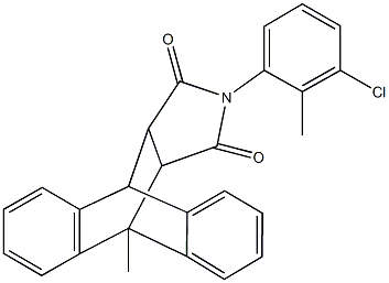 17-(3-chloro-2-methylphenyl)-1-methyl-17-azapentacyclo[6.6.5.0~2,7~.0~9,14~.0~15,19~]nonadeca-2,4,6,9,11,13-hexaene-16,18-dione|