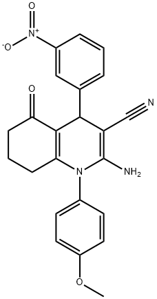 2-amino-4-{3-nitrophenyl}-1-(4-methoxyphenyl)-5-oxo-1,4,5,6,7,8-hexahydroquinoline-3-carbonitrile|