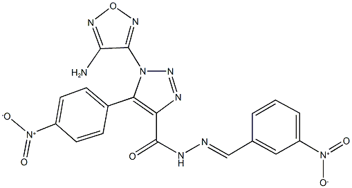 1-(4-amino-1,2,5-oxadiazol-3-yl)-N'-{3-nitrobenzylidene}-5-{4-nitrophenyl}-1H-1,2,3-triazole-4-carbohydrazide Structure