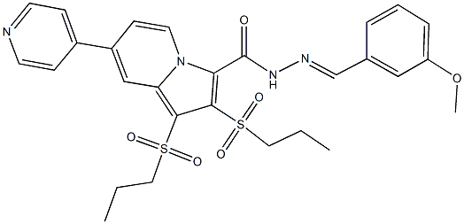 339339-82-1 N'-(3-methoxybenzylidene)-1,2-bis(propylsulfonyl)-7-(4-pyridinyl)-3-indolizinecarbohydrazide