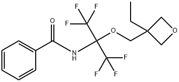 N-[1-[(3-ethyl-3-oxetanyl)methoxy]-2,2,2-trifluoro-1-(trifluoromethyl)ethyl]benzamide,339352-29-3,结构式