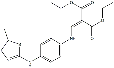 diethyl 2-({4-[(5-methyl-4,5-dihydro-1,3-thiazol-2-yl)amino]anilino}methylene)malonate Struktur