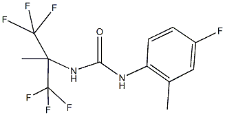 N-(4-fluoro-2-methylphenyl)-N'-[2,2,2-trifluoro-1-methyl-1-(trifluoromethyl)ethyl]urea 结构式