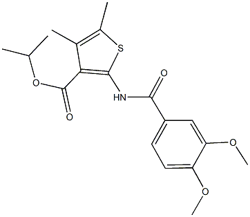 isopropyl 2-[(3,4-dimethoxybenzoyl)amino]-4,5-dimethyl-3-thiophenecarboxylate Structure